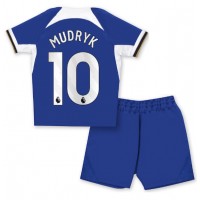 Camisa de time de futebol Chelsea Mykhailo Mudryk #10 Replicas 1º Equipamento Infantil 2023-24 Manga Curta (+ Calças curtas)